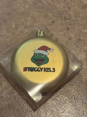 Big Froggy 105.3 frog ornament